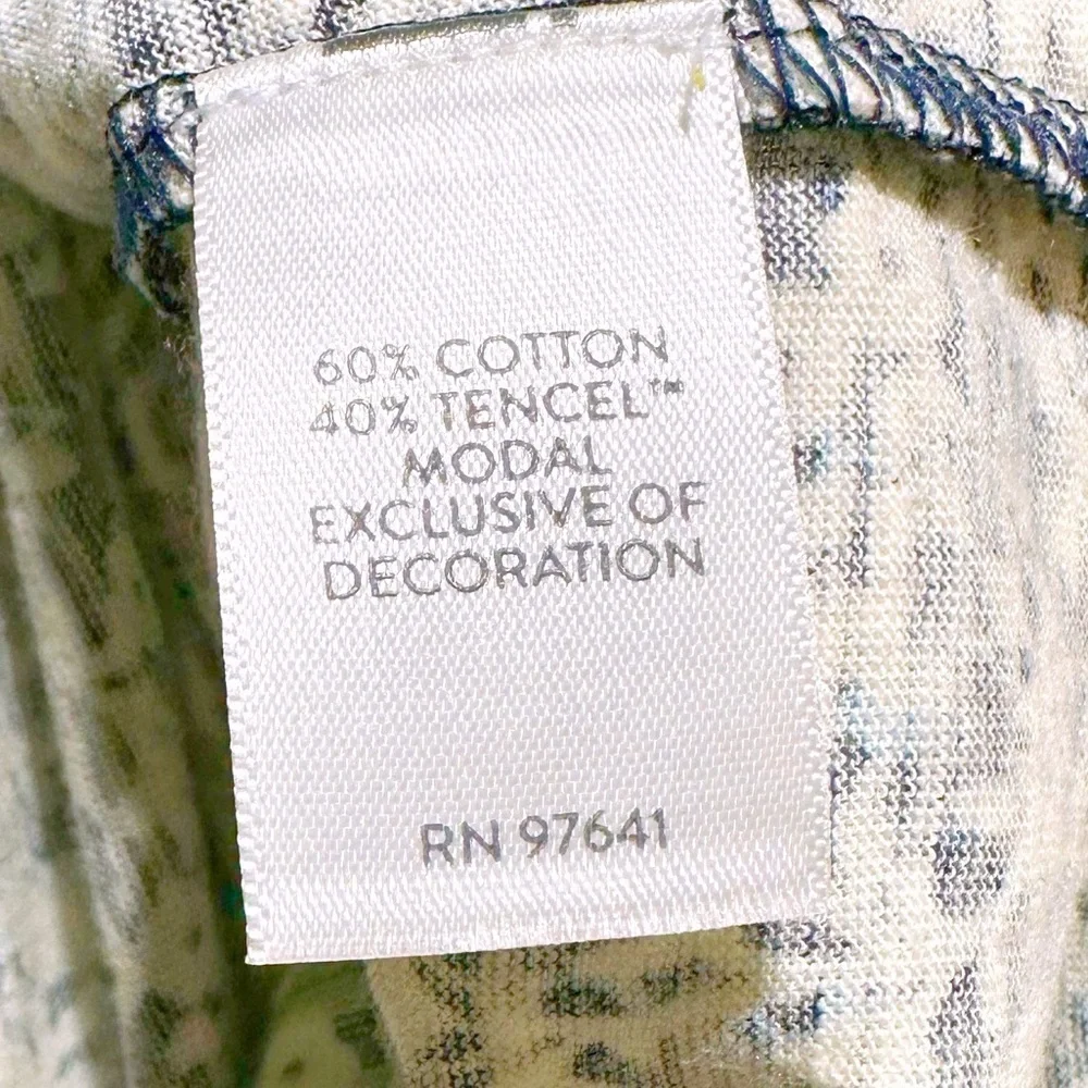 J. Jill Cotton Blend Floral Print Boho Tunic Top In Petite Large Multicolored - Picture 9 of 10